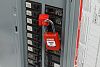 Накладки блокирующие для блокиратора флажковых автоматов среднего, нейлон, цвет – красный, 6 шт/упак