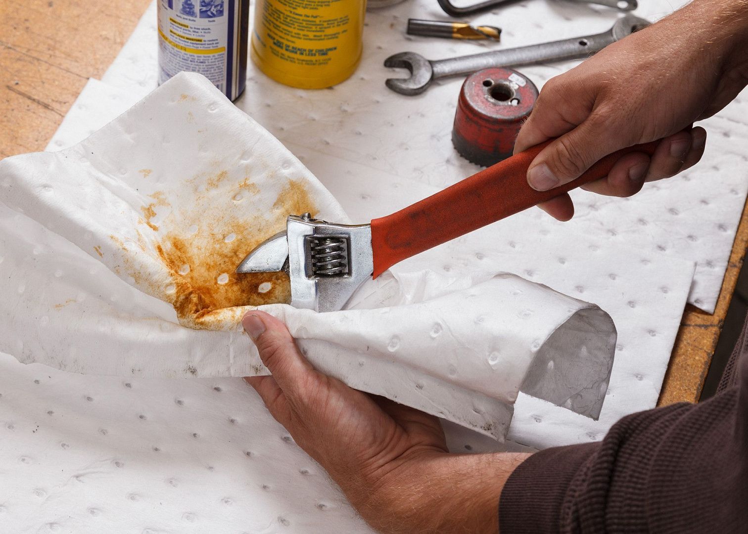 Салфетки масловпитывающие Brady SPC (рифлёные, 1-слойные)