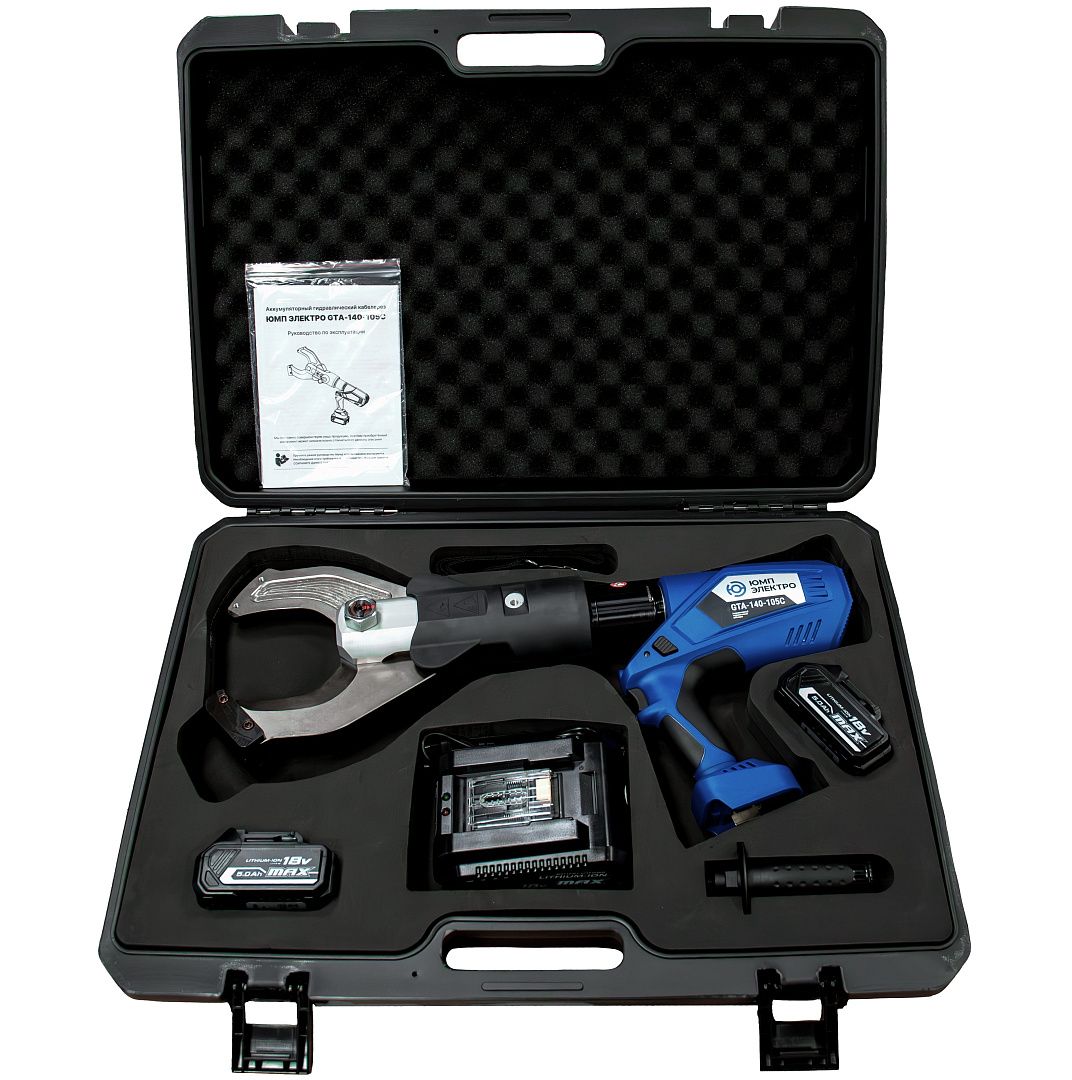 Кабелерез электрогидравлический ЮМП ЭЛЕКТРО GTA-140-105C аккумуляторный для резки кабеля и провода