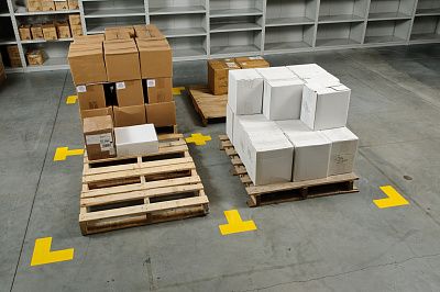 Метки Brady ToughStripe напольные, Т-образная форма, полиэстер B-514