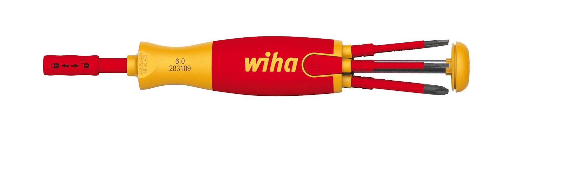 Отвертка Wiha LiftUp electric с магазином бит (Шлиц и Phillip)