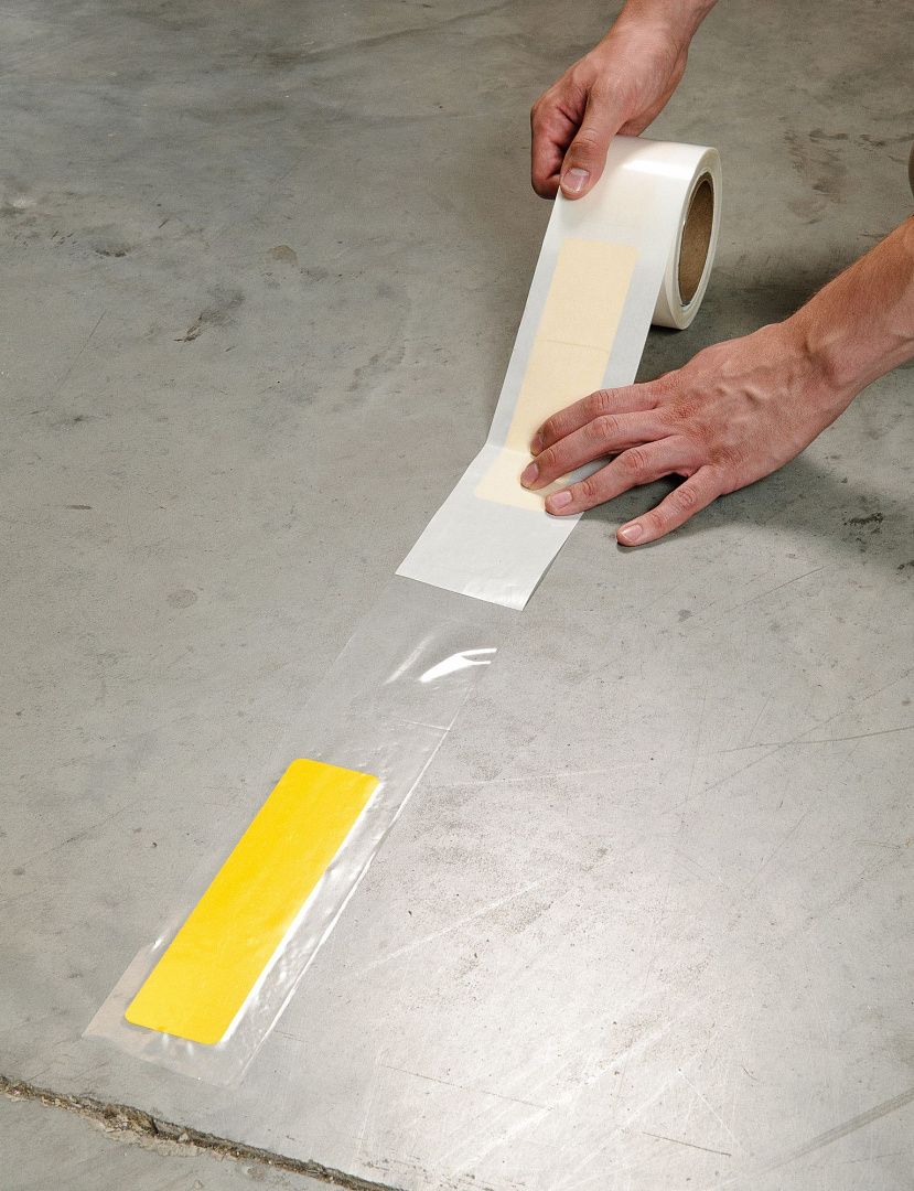 Пунктир на прозрачной ленте, размер 50,8 мм X 203,2 мм, ширина ленты 60 мм, полиэстер В-514, цвет- желтый, 65 пунктиров с промежутком 431,80 мм, рул.