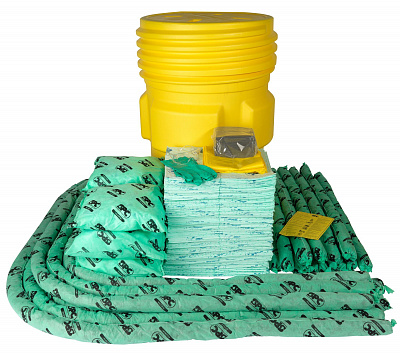 Комплект для устранения проливов Brady Overpack Drum Spill Kit в бочке (адсорбция 360 литров)