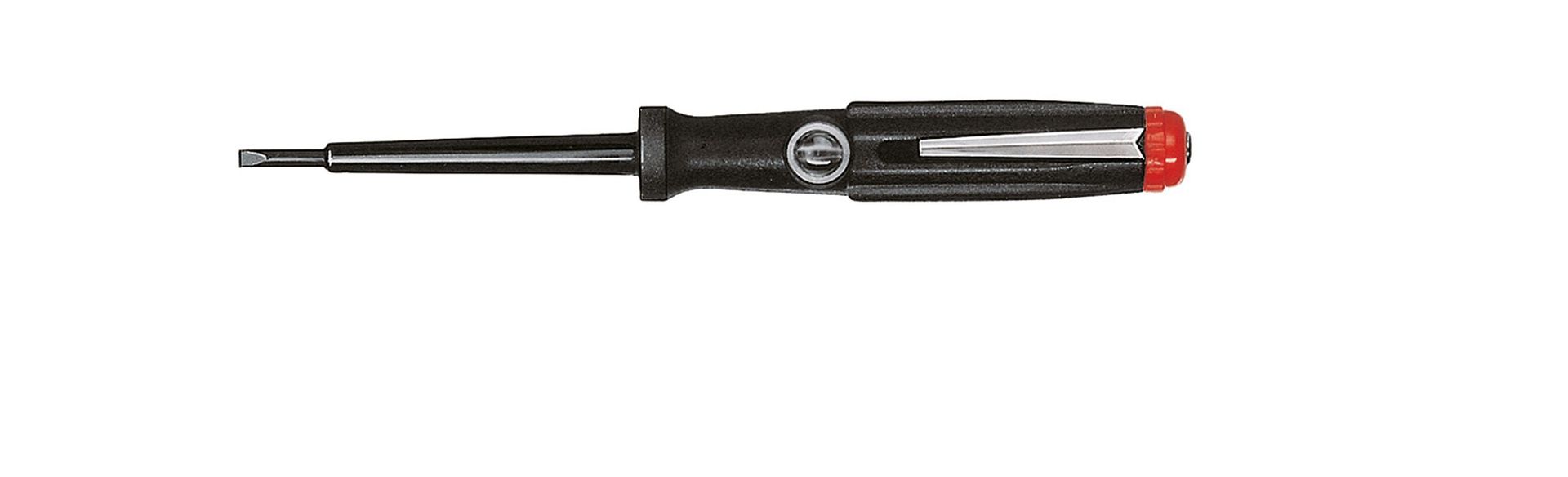Пробник напряжения Wiha 150-250 Вольт чёрный с зажимом