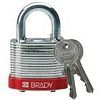 Замок Brady стальной ламинированный