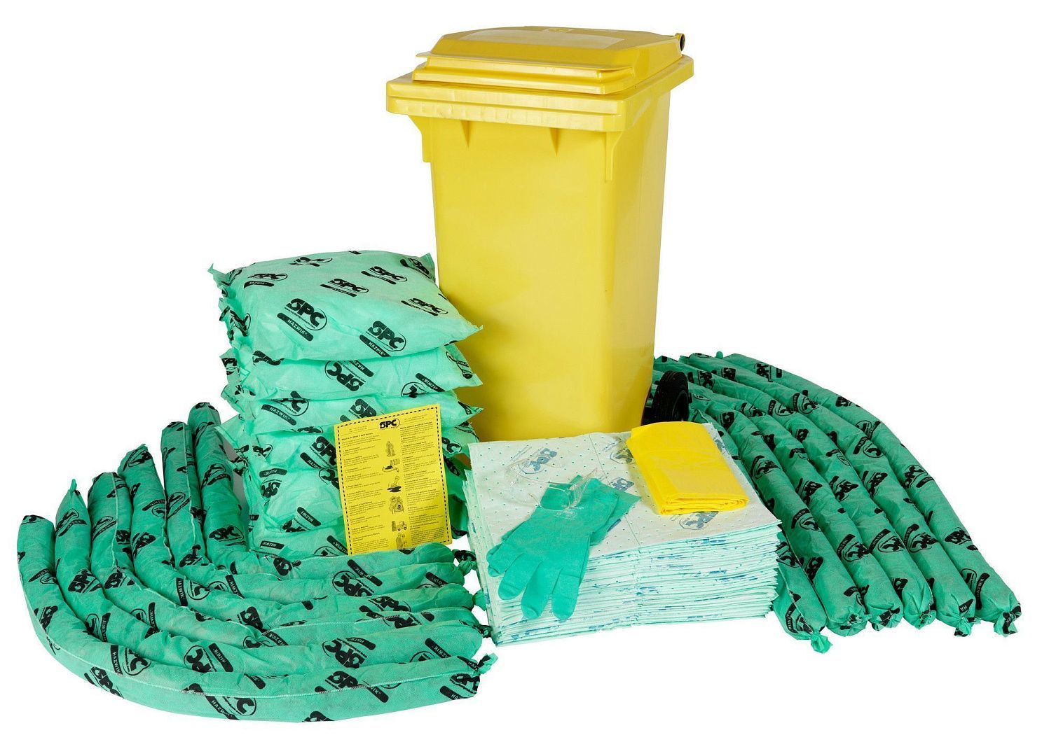 Мобильный комплект Brady Mobile Container Kit в контейнере для сбора проливов (адсорбция 120 литров)