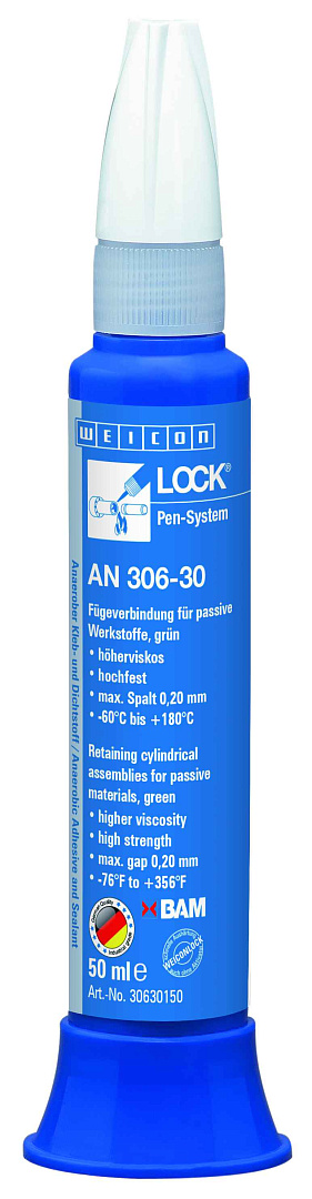 10017887 WEICONLOCK AN 306-30 Фиксатор цилиндрических узлов (50 мл) высокая вязкость, высокая сила фиксации,