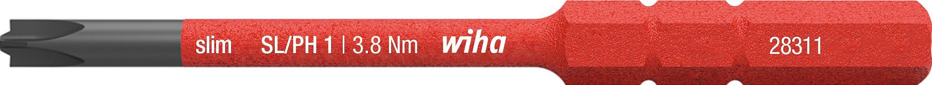 Бита Wiha slimBit electric Шлиц