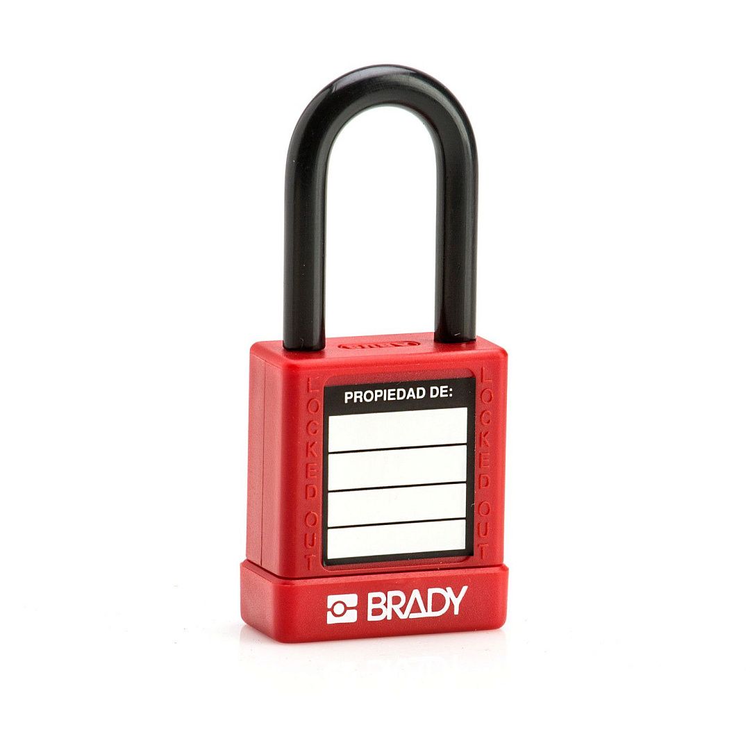 Замок Brady алюминиевый с полимерным покрытием и стальной дужкой