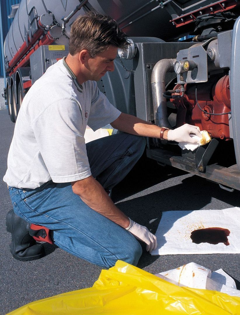 Салфетки масловпитывающие Brady SPC (рифлёные, 1-слойные)