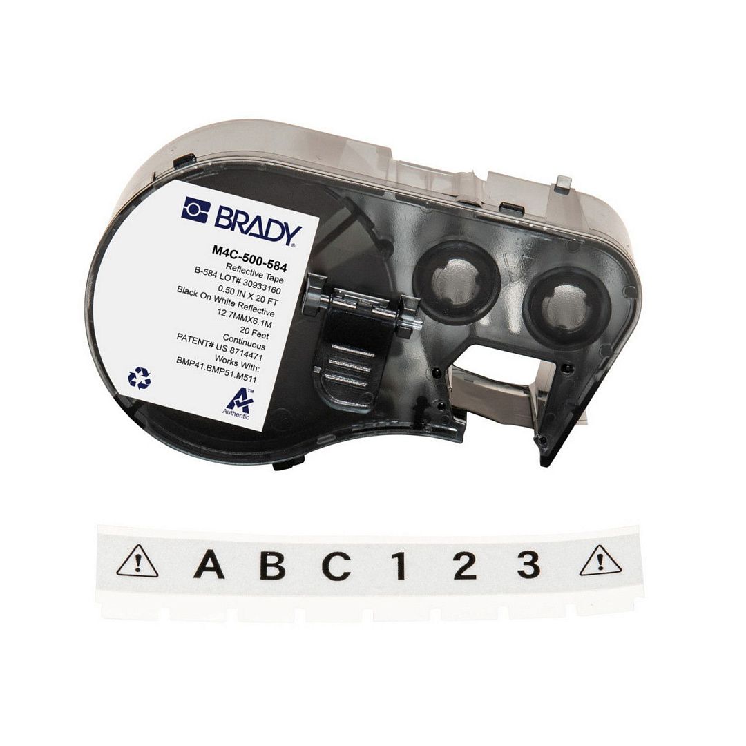 Картридж для принтеров Brady BMP41, BMP51, M510, M410, M511, материал B-584, светоотражающий винил