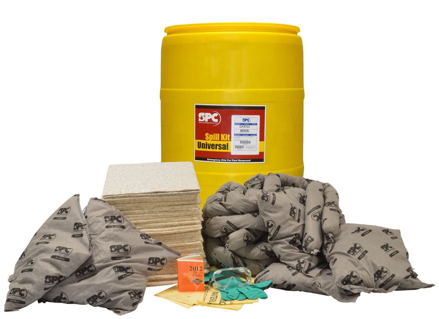Комплект для устранения проливов Brady Drum Spill Kit в бочке (адсорбция 200 литров)