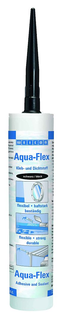 10021677 WEICON Aqua-Flex MS-Полимер (310 мл) для мокрых и влажных поверхностей, черный