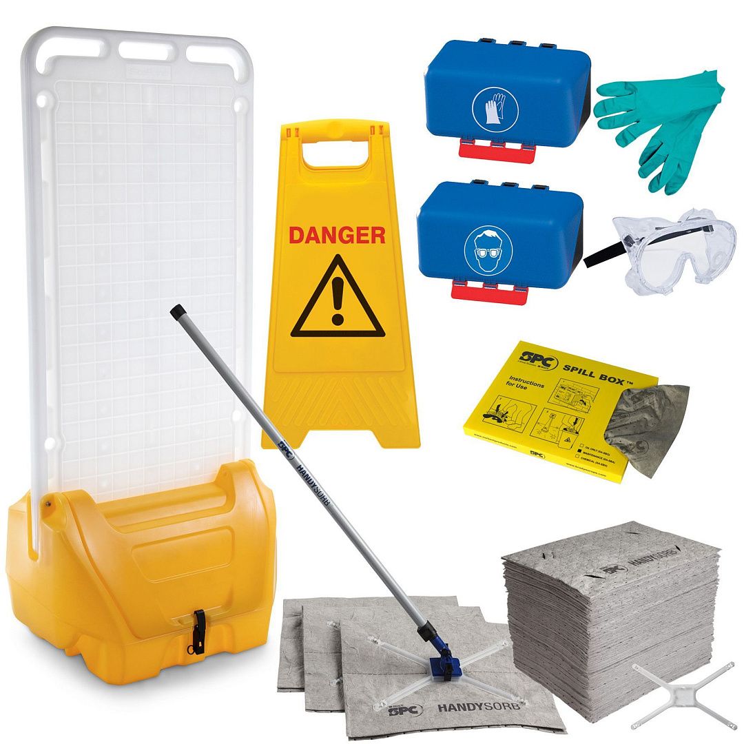 Мобильная станция Brady SitePoint с набором устранения проливов HandySorb Kit