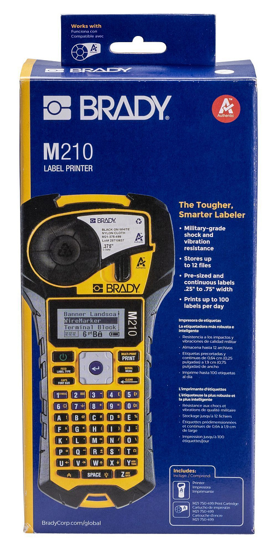 Принтер BRADY M210. Портативный ленточный принтер-маркиратор с картриджем M21-750-499
