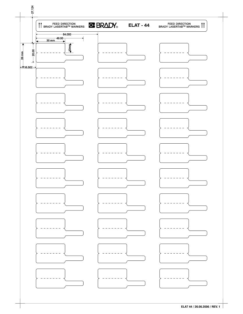 Этикетки в форме флажка, полипропилен В-425