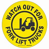 Напольная самоклеющаяся табличка с надписью "Watch Out For Fork Lift"