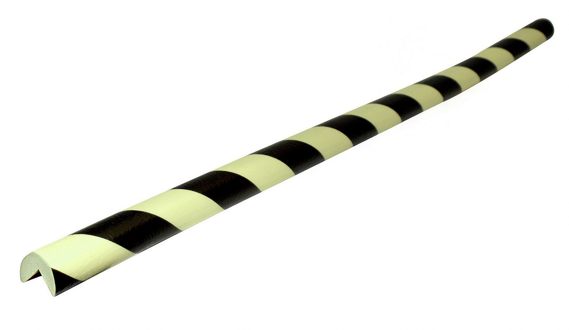 Самоклеющийся полиуретановый защитный амортизатор, модель А, фотолюминисцентный, желтый-черный,1 м