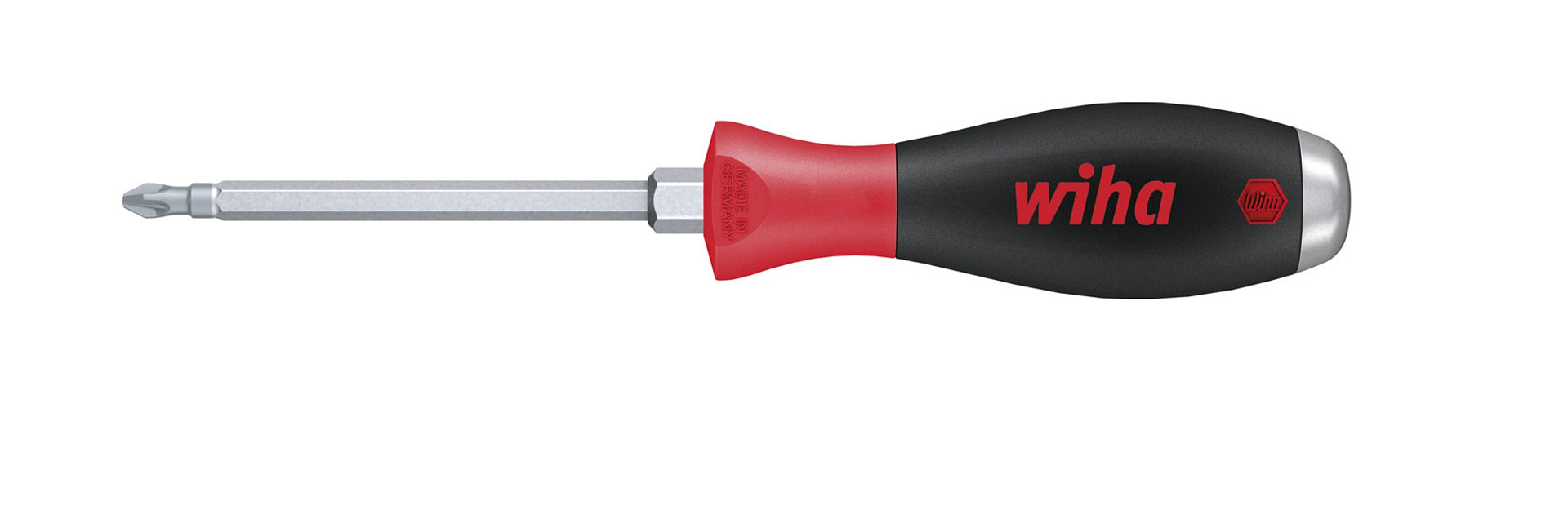 Отвёртка Wiha SoftFinish Pozidriv с шестигранным жалом и стальным набалдашником