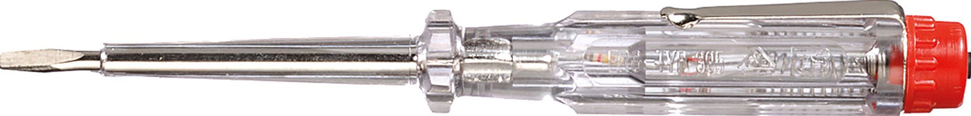 Пробник напряжения Wiha 220-250 Вольт прозрачный с зажимом