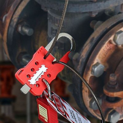 Блокиратор тросовый Точка Безопасности с зажимом из стали и ABS-пластика