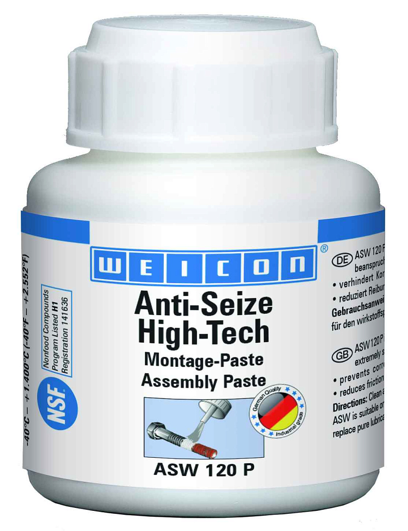 10000193 WEICON Anti-Seize High-Tech Монтажная паста (120 г) антикоррозионное средство, не содержащее металла