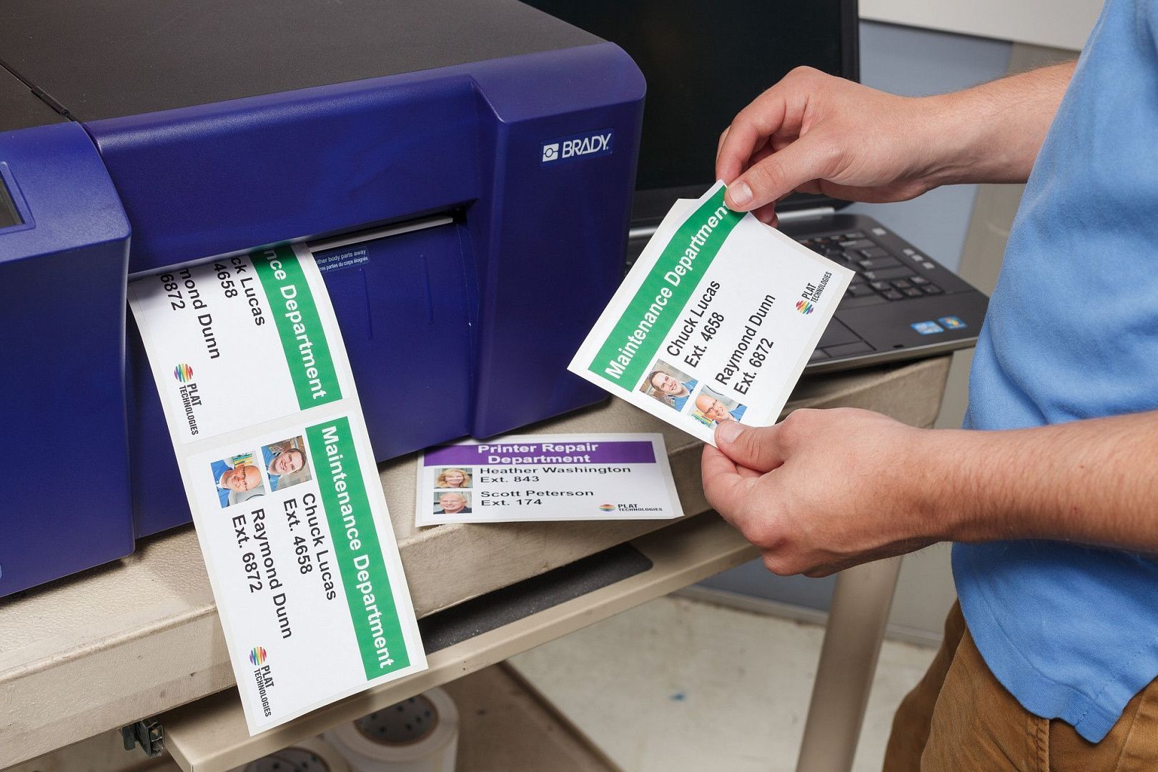 Промышленный цветной принтер этикеток BRADY J5000