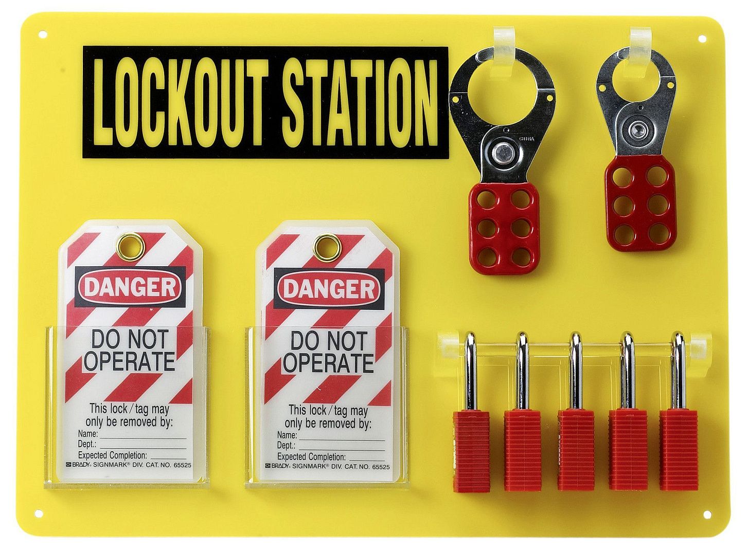 Стенд на 5 замков, акрил, 292х393 мм, цвет – желтый, 1 шт/упак