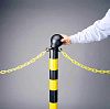 Столбик заграждения, цвет-желтый, столб: диам. 76,2 мм, высота 1,04 м, диам. основания 40,64 см, 1 шт.