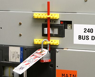 Держатели планок для блокиратора штангового, нейлон, 150х20 мм, цвет – желтый, 5 шт/упак