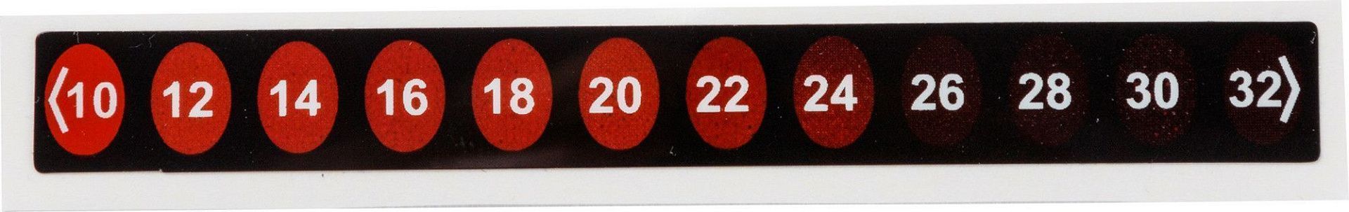 Этикетка-индикатор температур, 12-уровневая индикация, обратимая