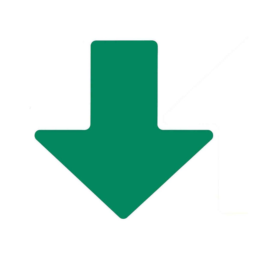 Стрелки, длина 127 мм, ширина 50,8 мм, зеленые, (100 шт./упак). Материал B-514.