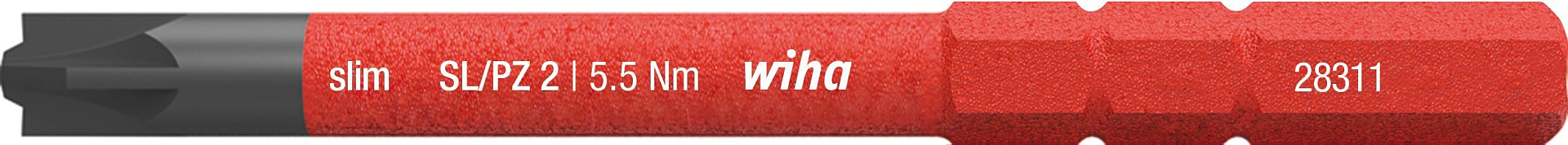 Бита Wiha slimBit electric плюс-минус Pozidriv