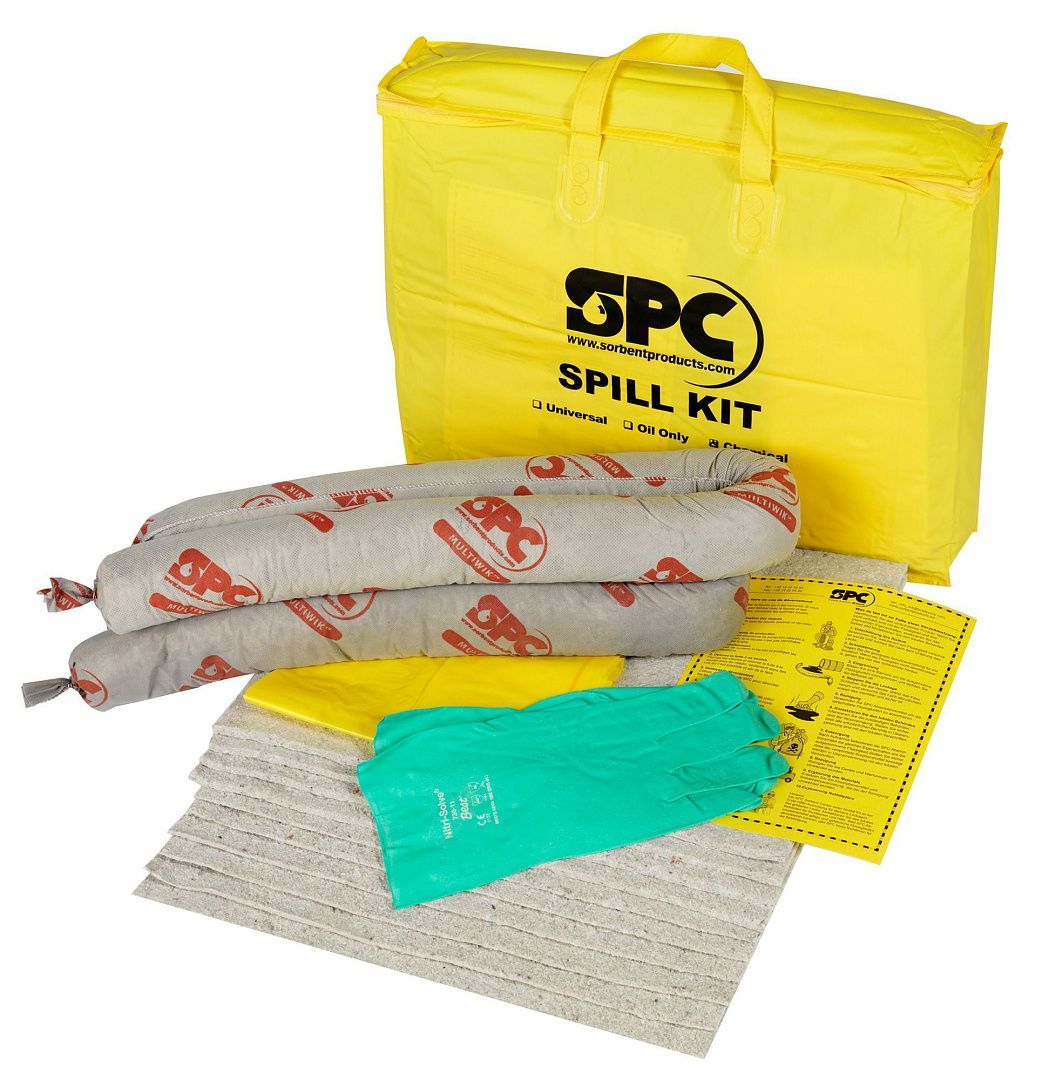 Комплект сорбентов для устранения пролива масла Brady SPC Spill Kit в сумке