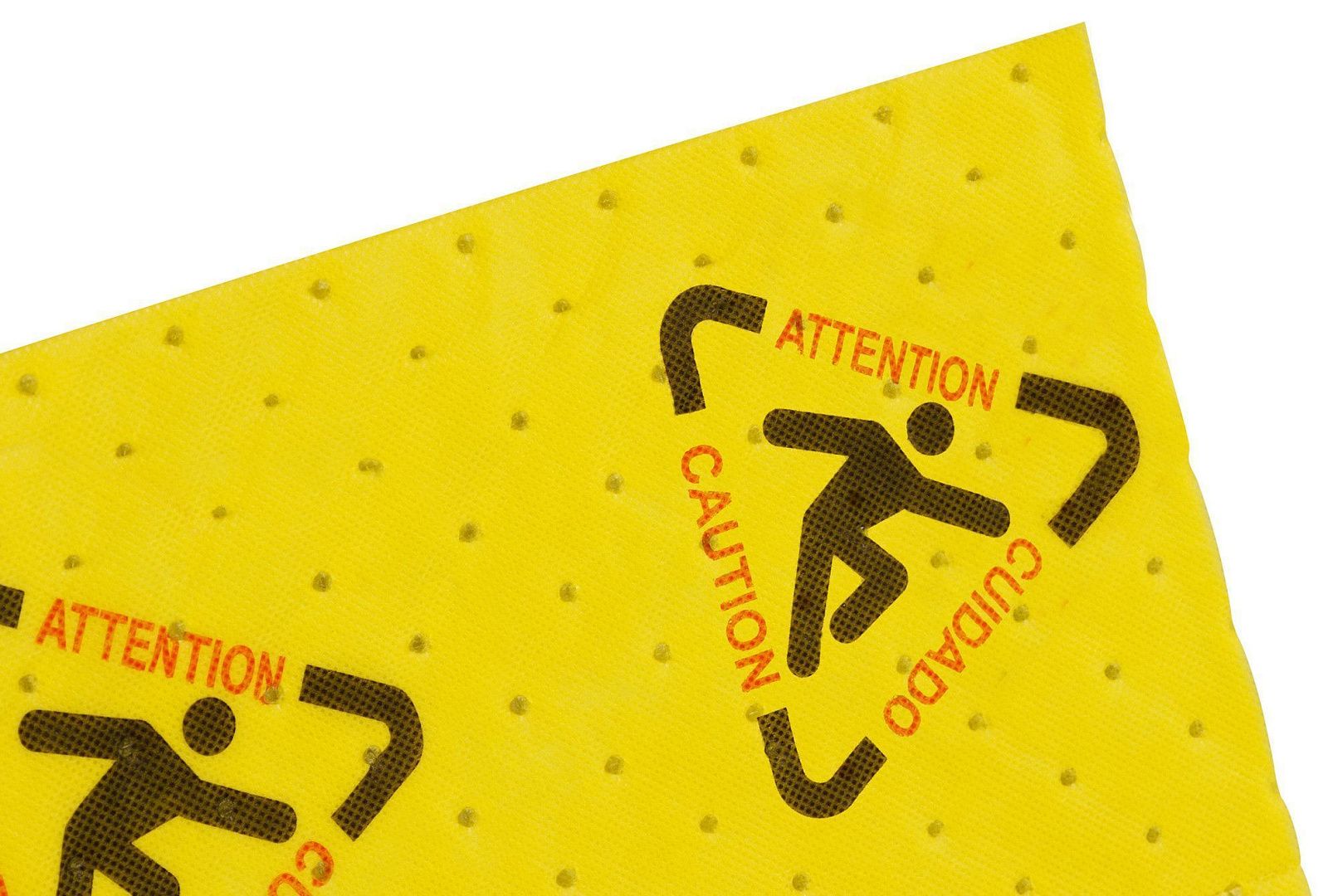 Салфетки для сбора химикатов Brady BrightSorb повышенной видимости (рифлёные, 1-сторонний спабонд, 2-слойные)