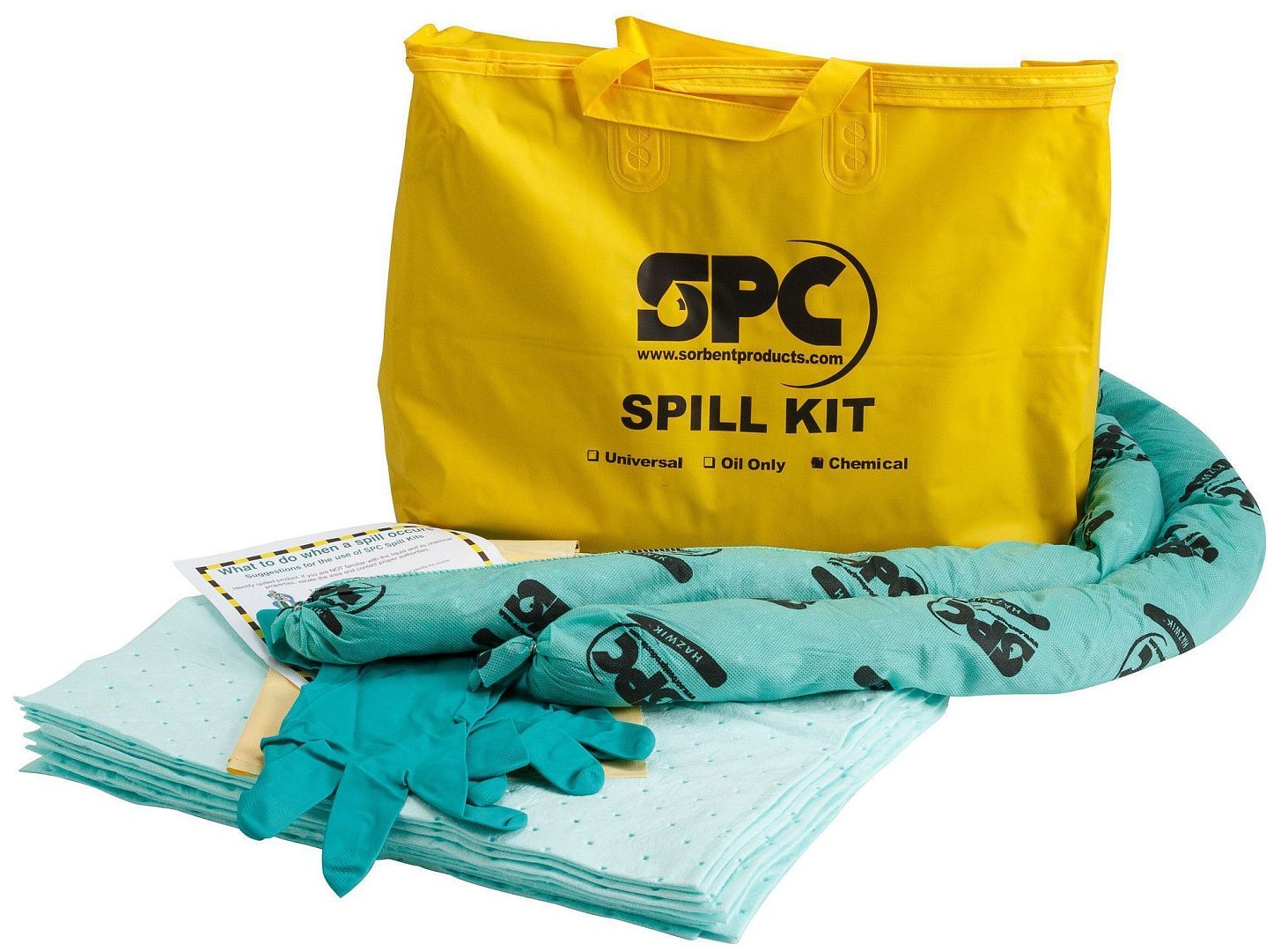Комплект сорбентов для устранения пролива масла Brady SPC Spill Kit в сумке