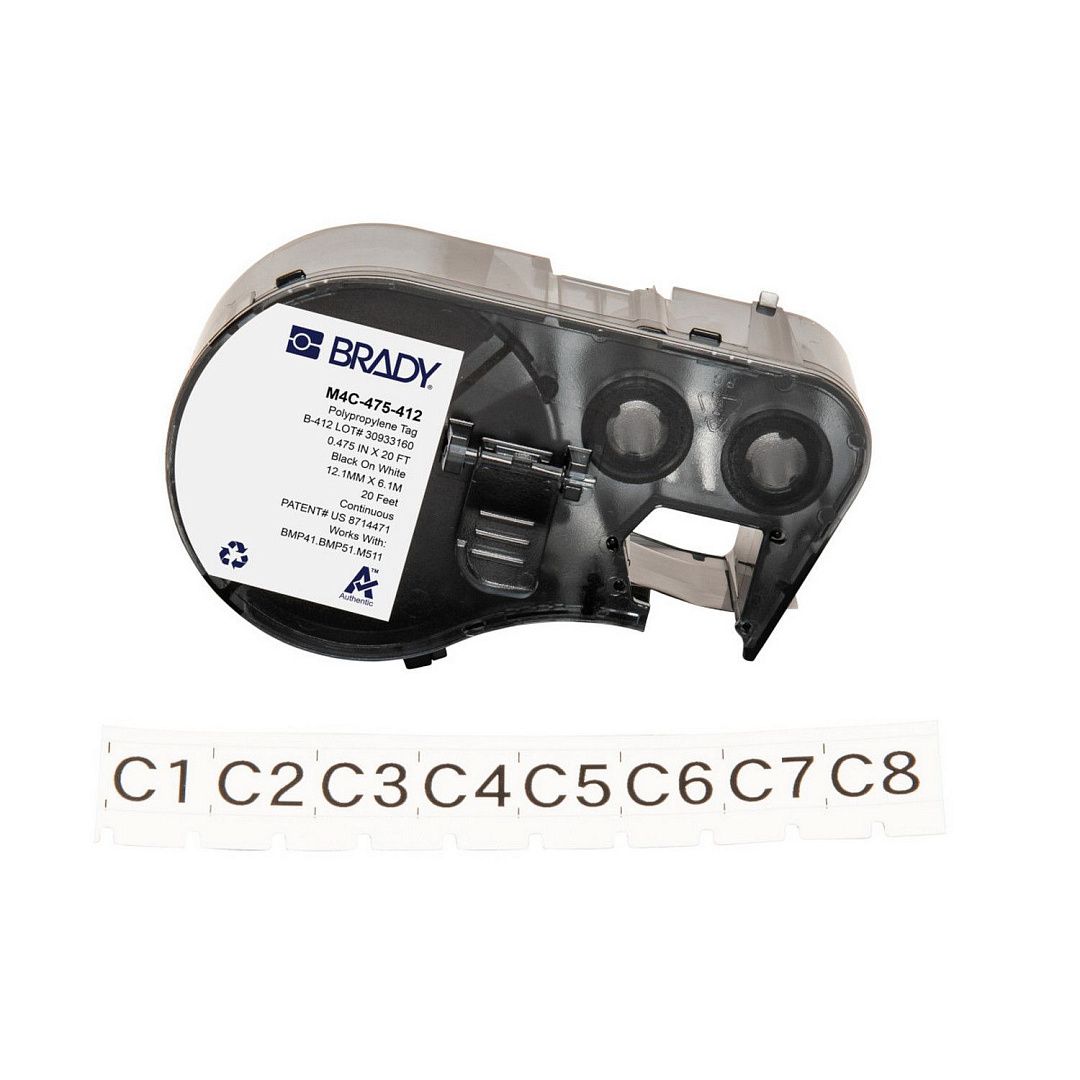 Картридж для принтеров Brady BMP41, BMP51, M510, M410, M511, материал  B-412, полипропилен