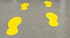 Маркеры-следы антискольжения с перемещаемым адгезивом,  желтый цвет, 10 шт/уп. (5 лев./5 пр.)