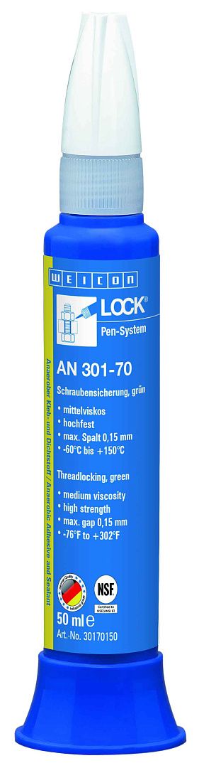 10026826 WEICONLOCK AN 301-70 Фиксатор резьбы (50 мл) разрешен к применению в пищевой и фармацевтической пром