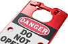 Множители замковые алюминиевые с этикетками «DANGER DO NOT OPERATE», «This energy source has been locked out», 191х76х4 мм, цвет – синий, 5шт/упак