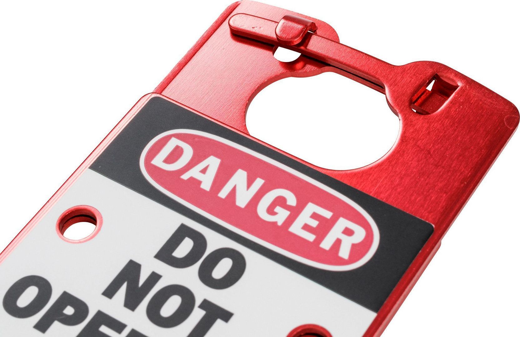 Множители замковые алюминиевые с этикетками «DANGER DO NOT OPERATE», «This energy source has been locked out», 191х76х4 мм, цвет – синий, 5шт/упак