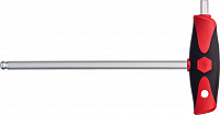 Штифтовый Т-ключ Wiha ComfortGrip Шестигранник с боковым приводом, сферической головкой и матовым хромированием