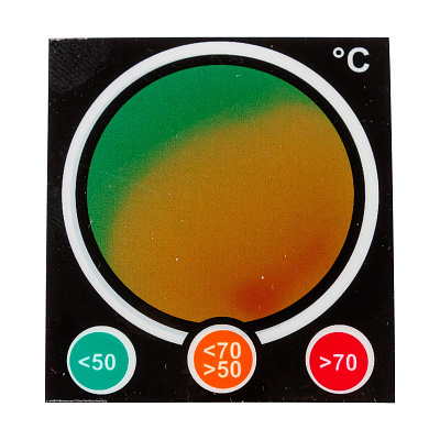 Этикетка-индикатор температур, 3-уровневая индикация, обратимая