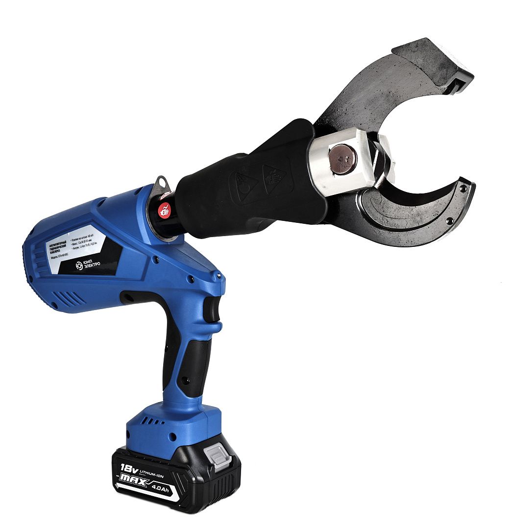 Кабелерез электрогидравлический ЮМП ЭЛЕКТРО GTA-60-65C аккумуляторный для резки кабеля и провода