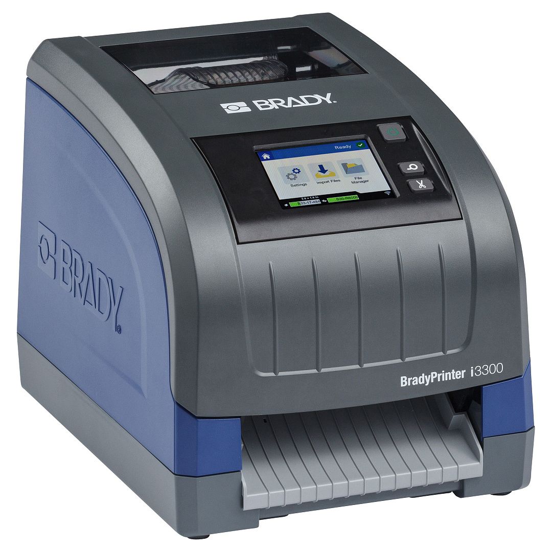 Принтер BRADY i3300-C-EU-WF с базовым ПО BWS. Без клавиатуры. В компл.: шнур питания, USB-кабель, компакт-диск с руководством, набор для чистки и печатное краткое руководство по эксплуатации.