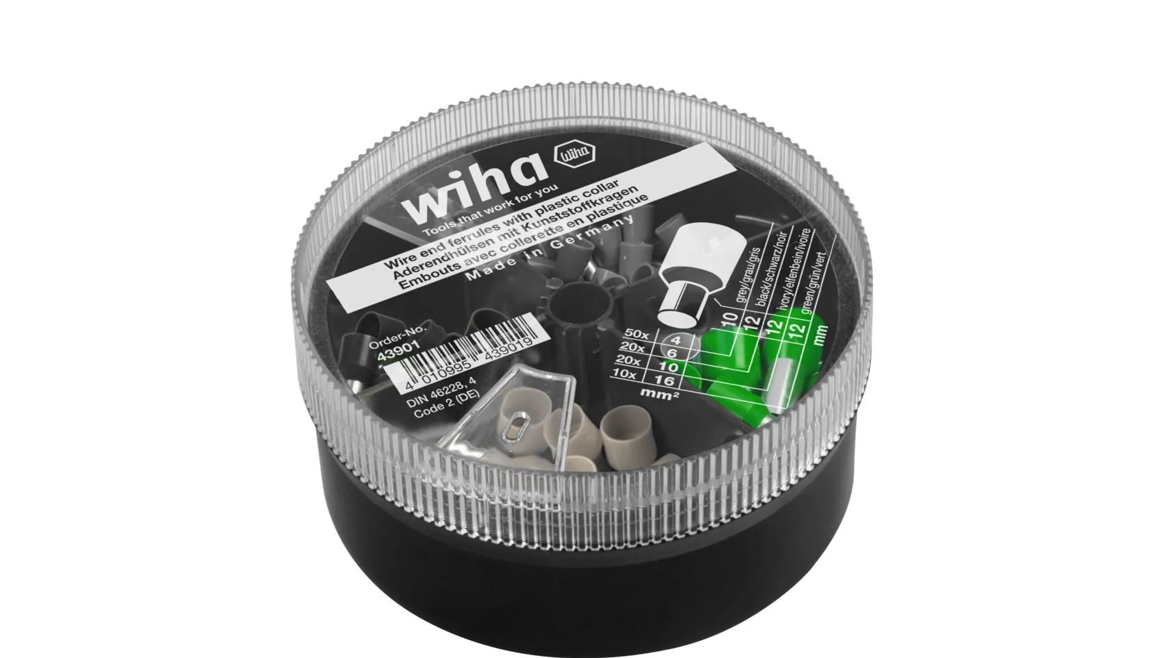 Набор кабельных наконечников Wiha C000B 4-16 мм²